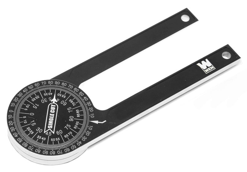 WEN Miter Saw Protractor, 7.25-Inch Aluminum Alloy with Laser-Engraved Scaled (ME175P) - Image 1